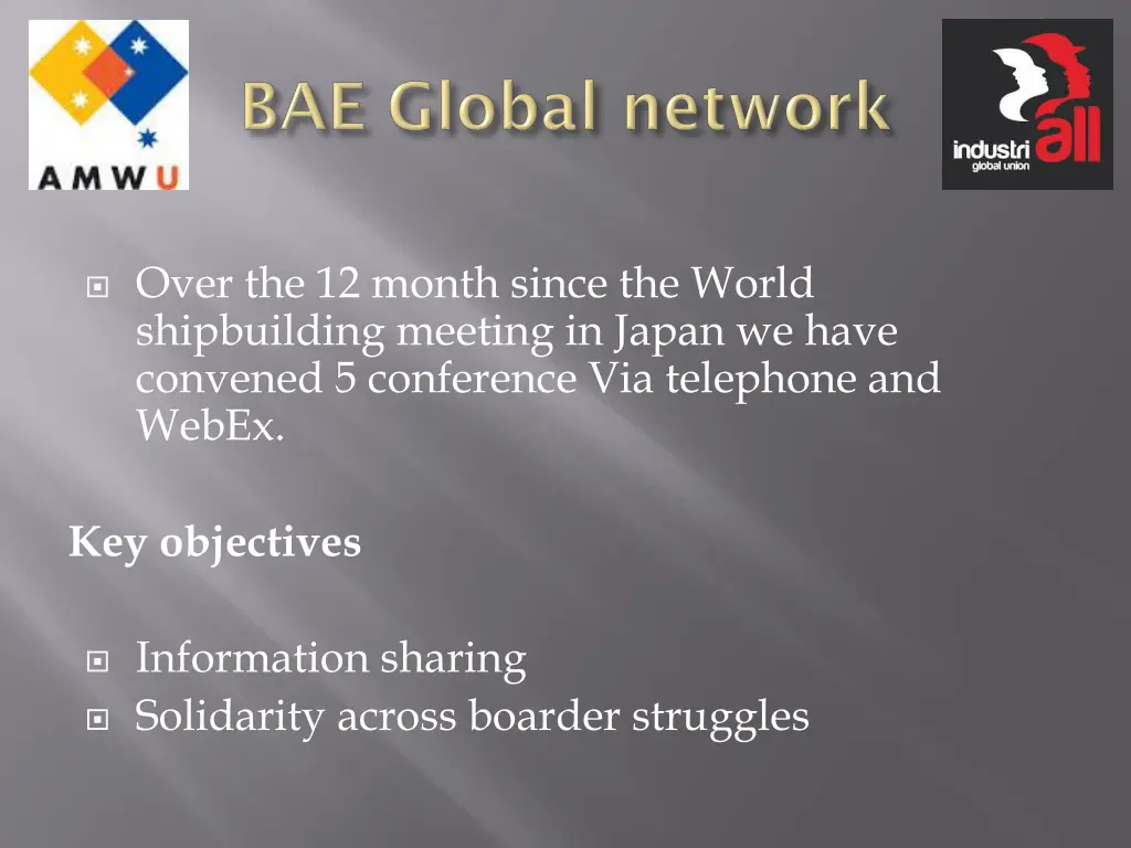 over the 12 month since the world shipbuilding