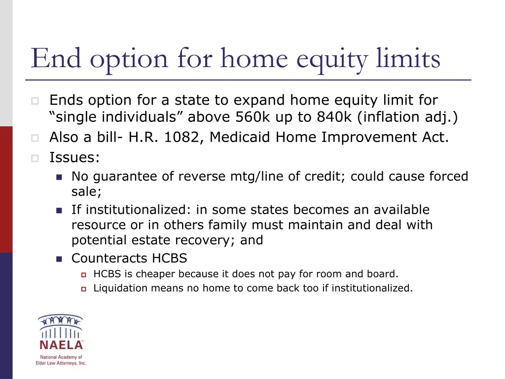 end option for home equity limits