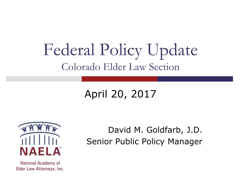 federal policy update colorado elder law section