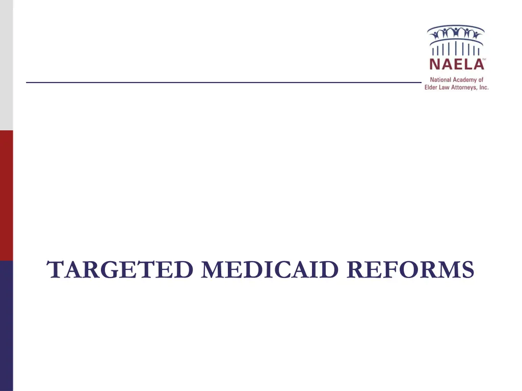 targeted medicaid reforms