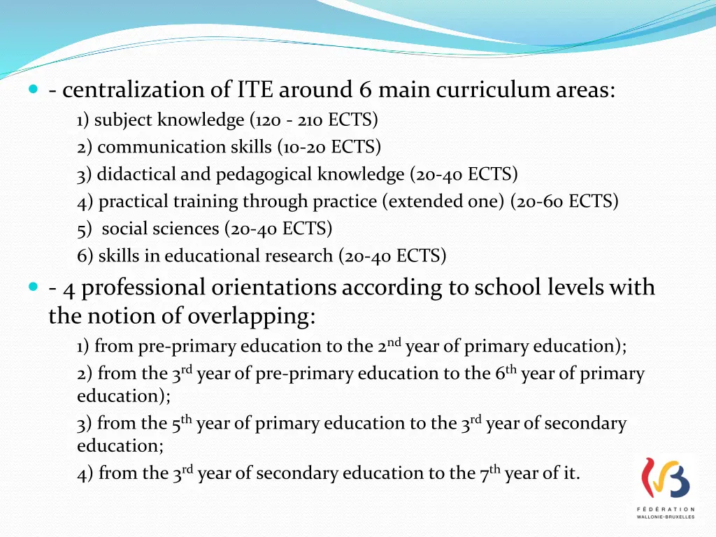 centralization of ite around 6 main curriculum
