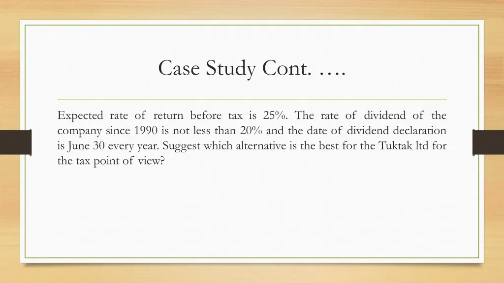 case study cont