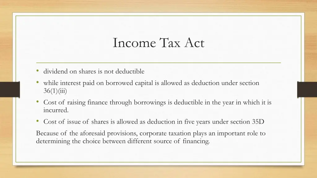 income tax act