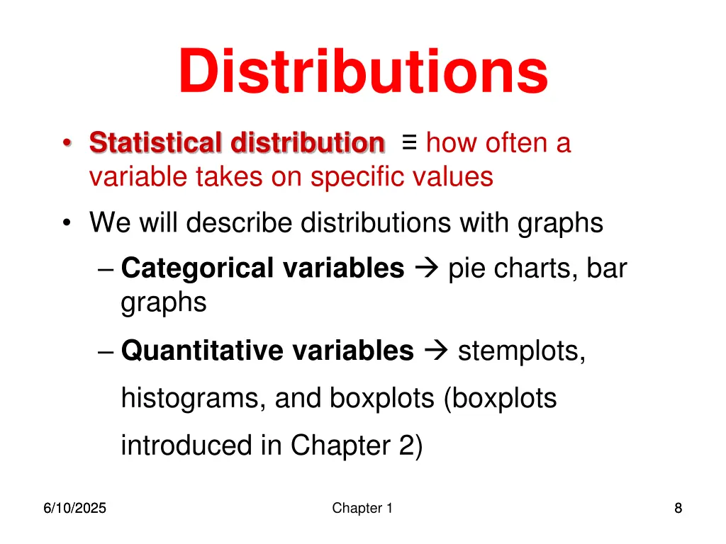 distributions