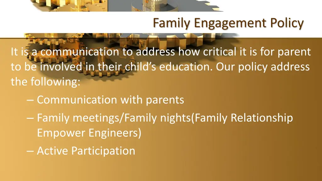 family engagement policy