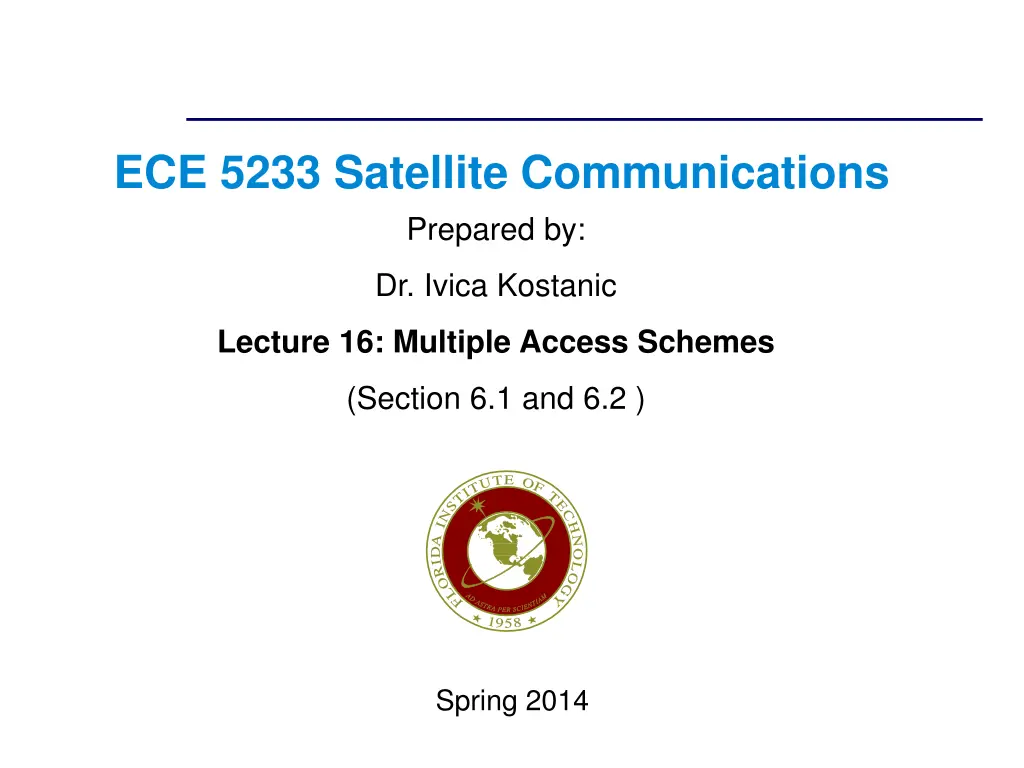 ece 5233 satellite communications prepared by