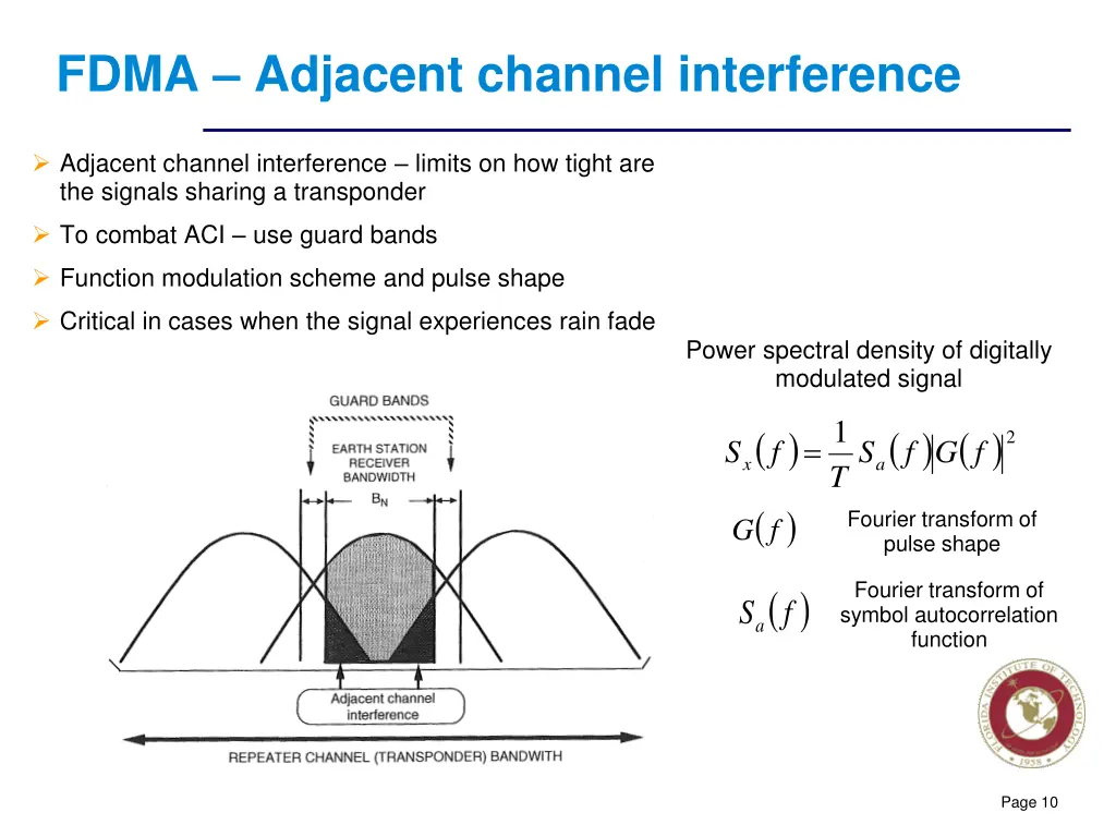 fdma adjacent channel interference