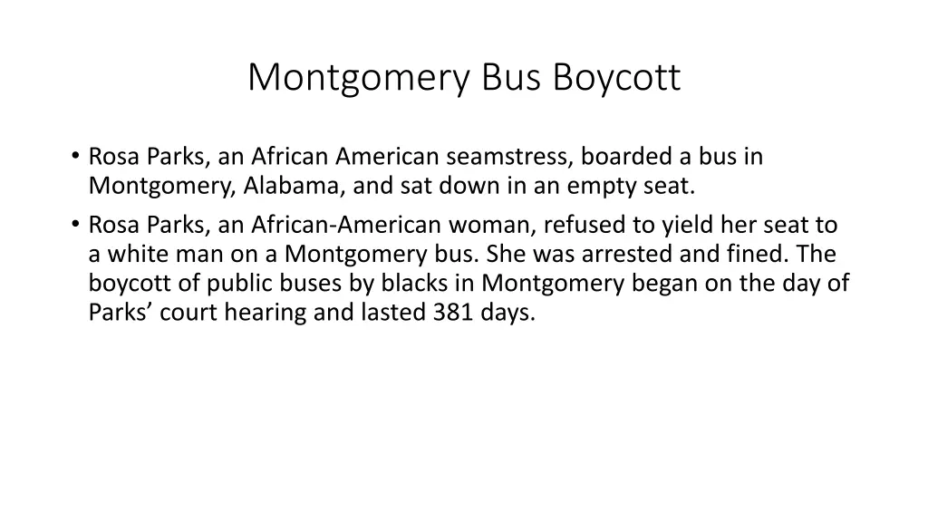 montgomery bus boycott