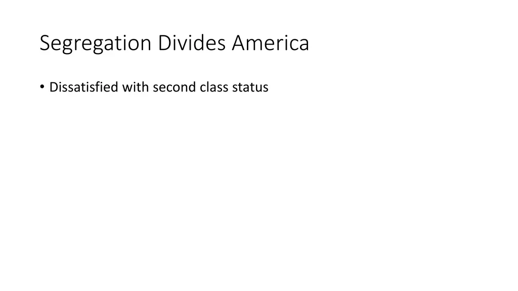 segregation divides america