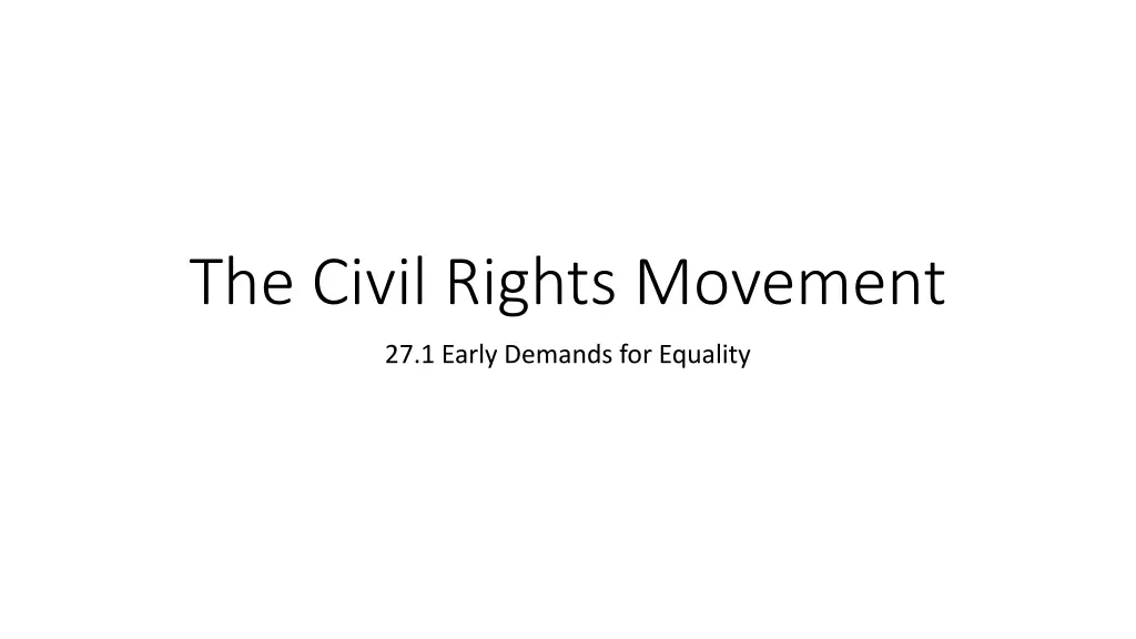 the civil rights movement
