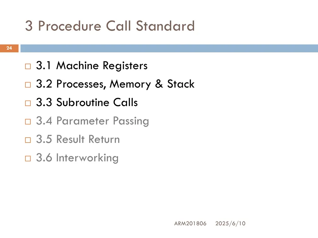 3 procedure call standard