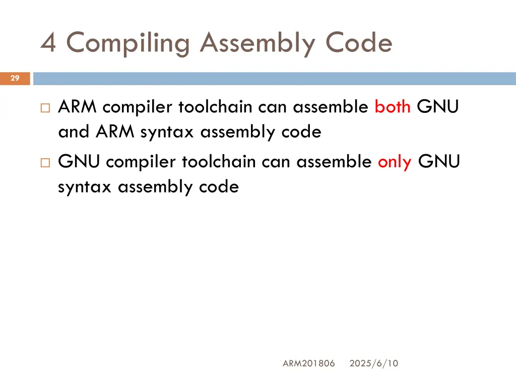 4 compiling assembly code