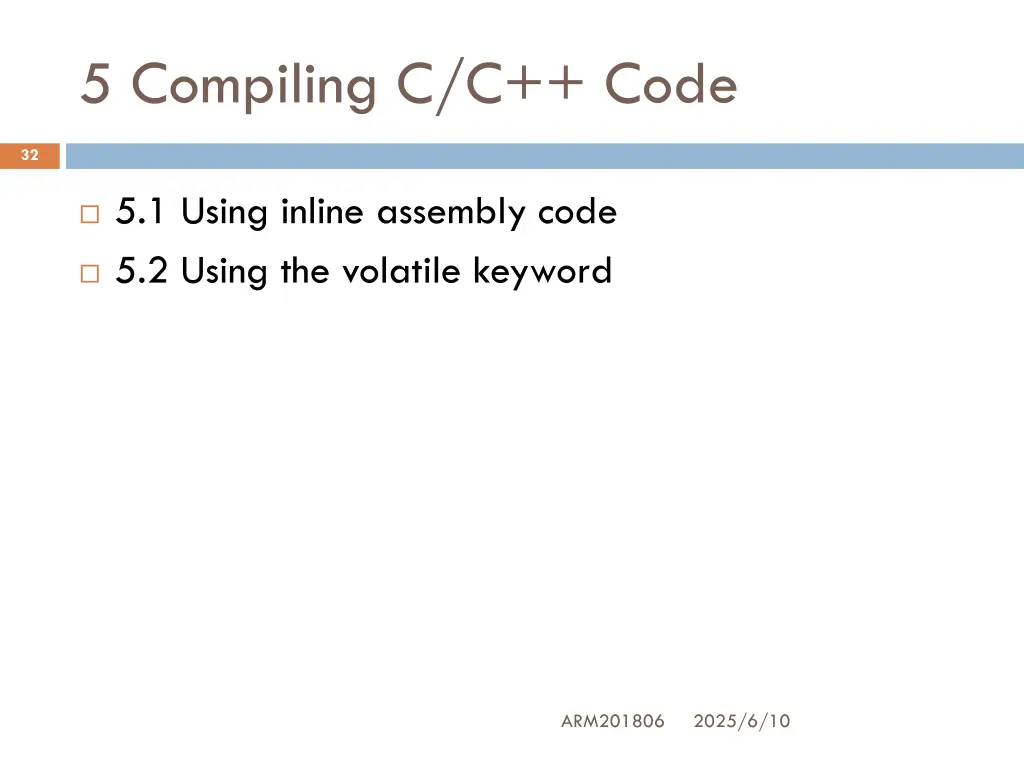 5 compiling c c code