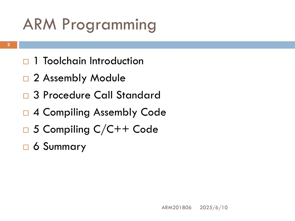 arm programming