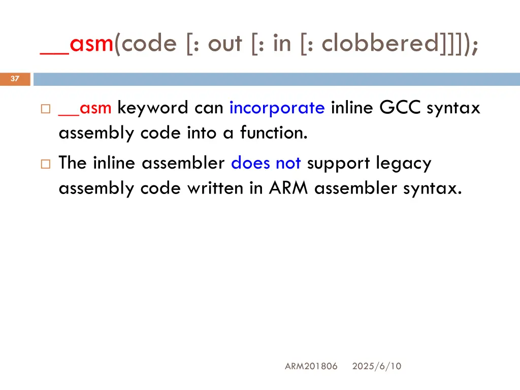 asm code out in clobbered 1