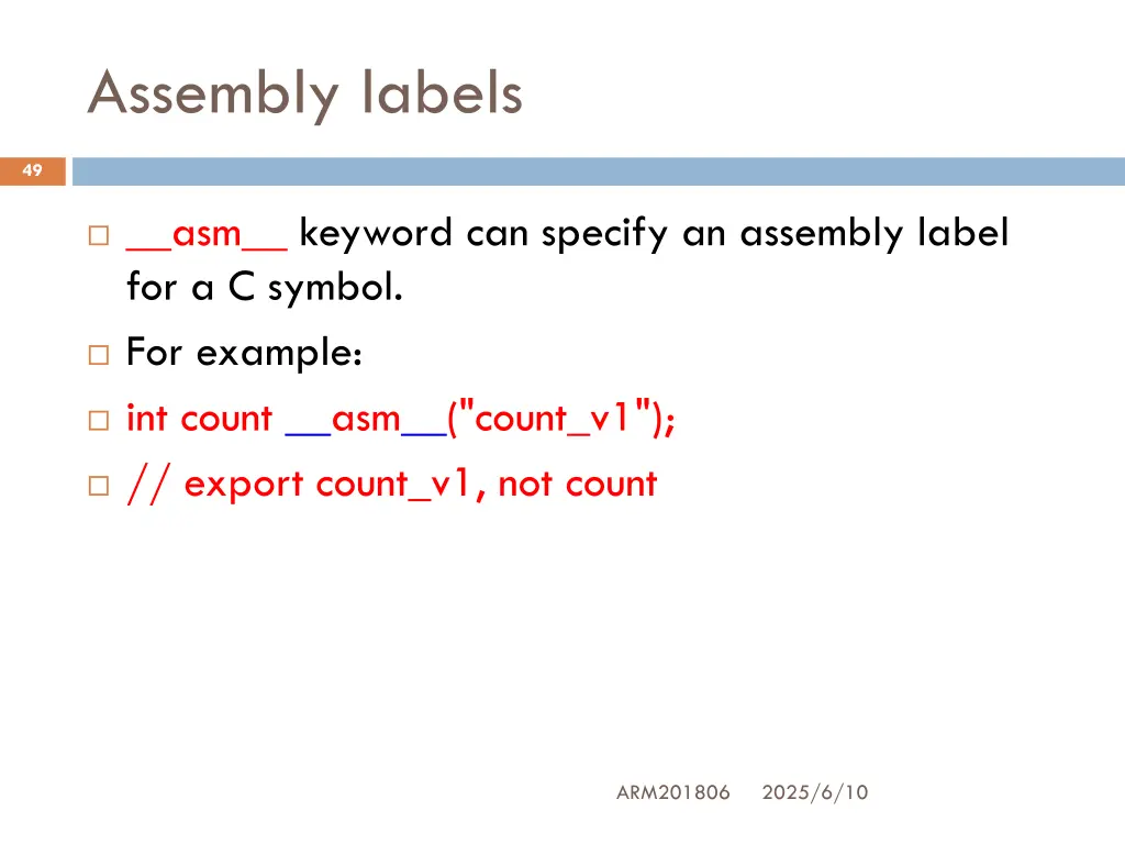 assembly labels