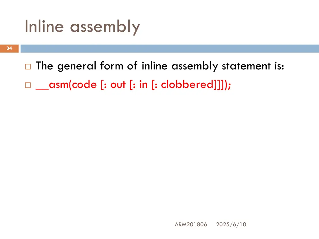 inline assembly