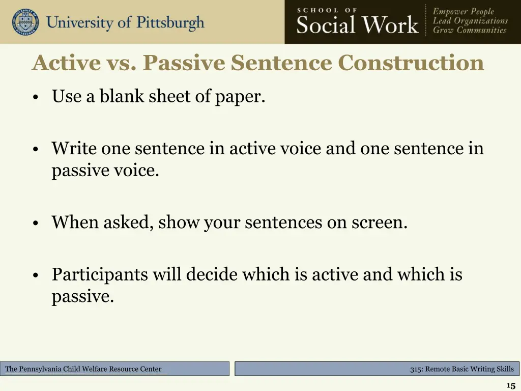 active vs passive sentence construction