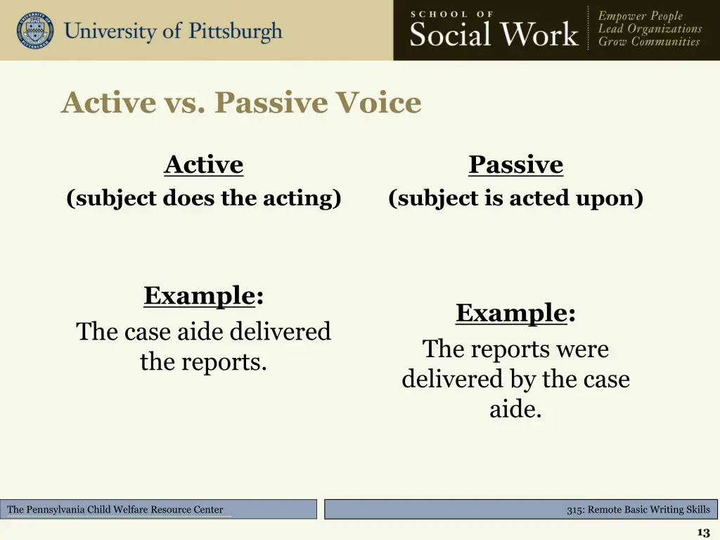 active vs passive voice