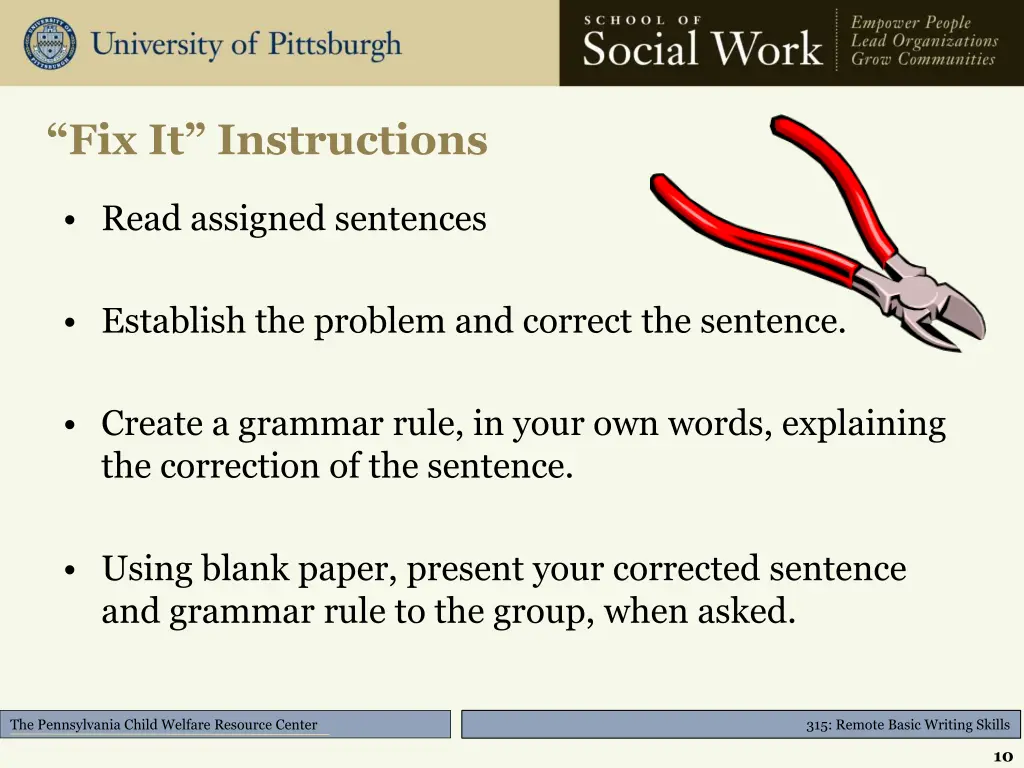 fix it instructions