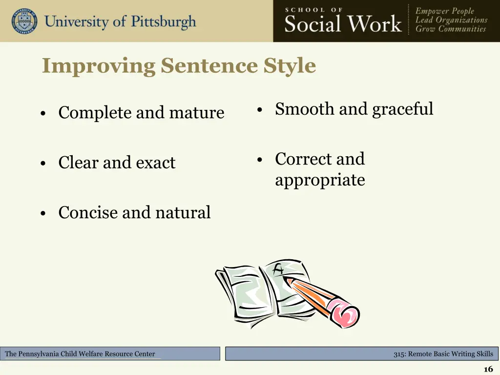 improving sentence style