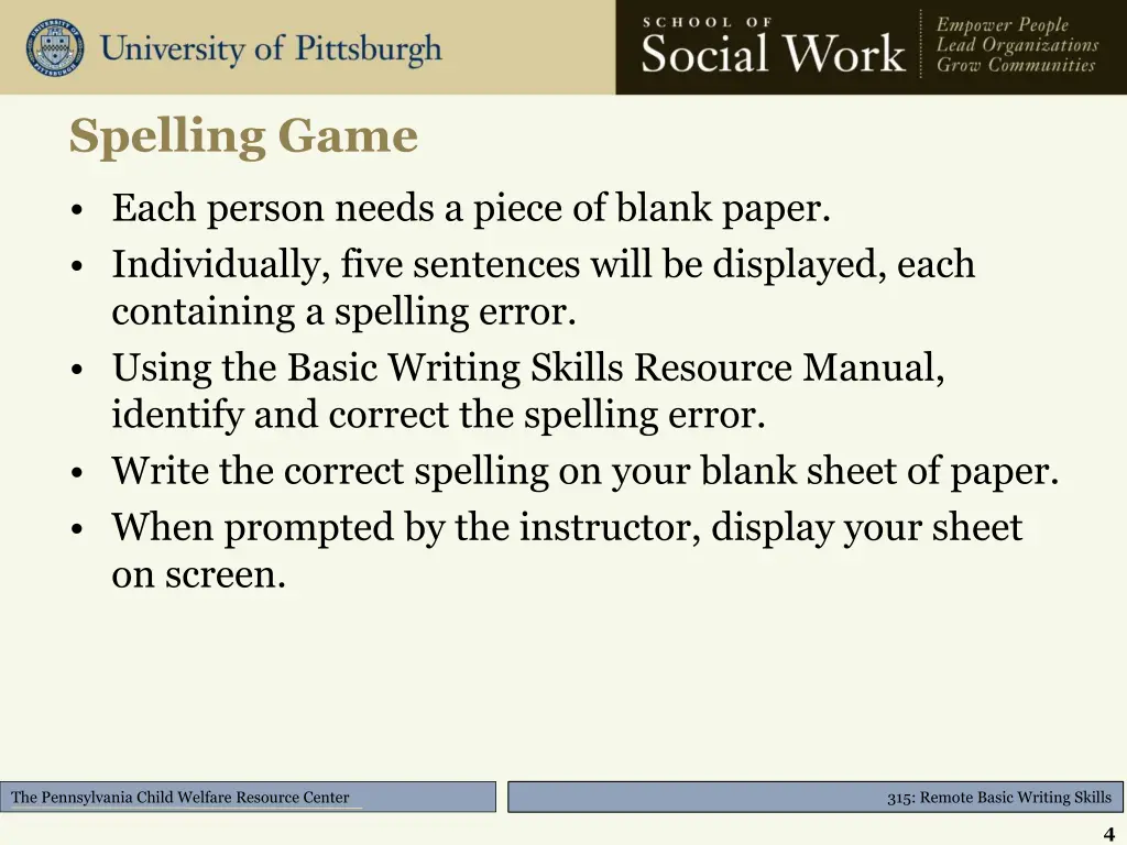 spelling game