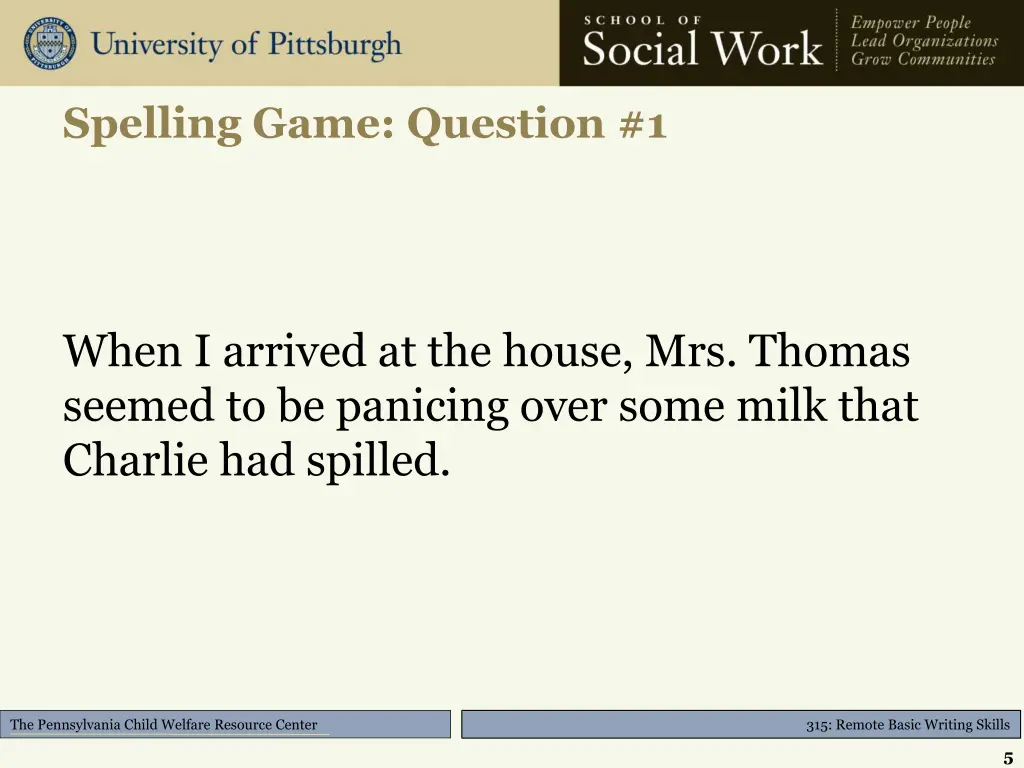 spelling game question 1