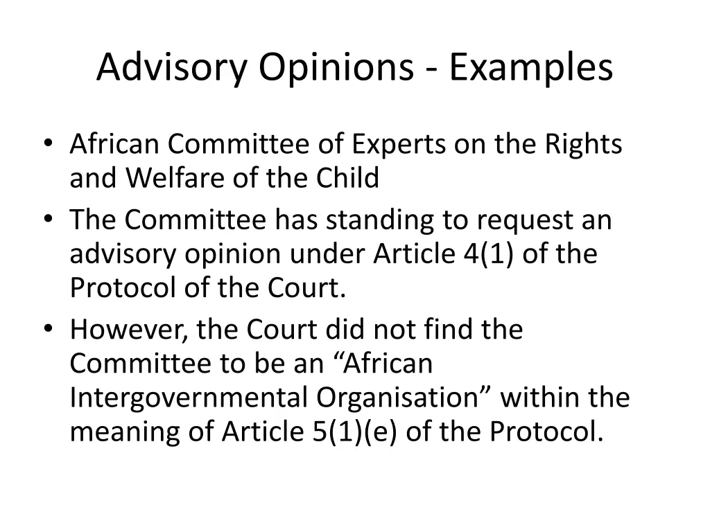 advisory opinions examples 1