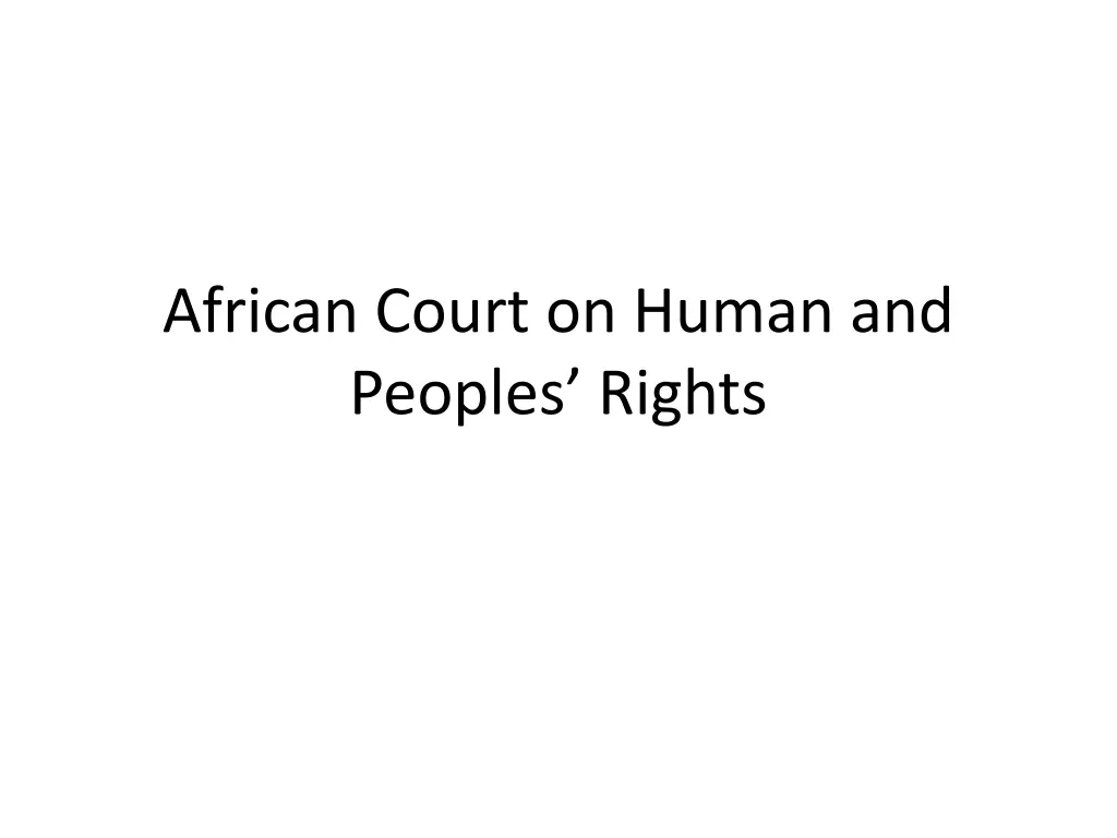 african court on human and peoples rights