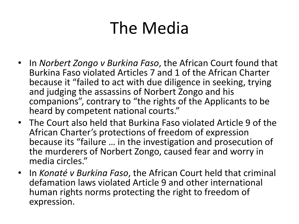 the media