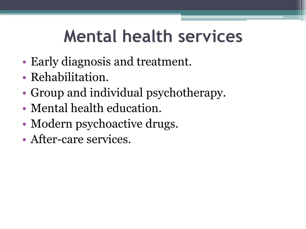 mental health services