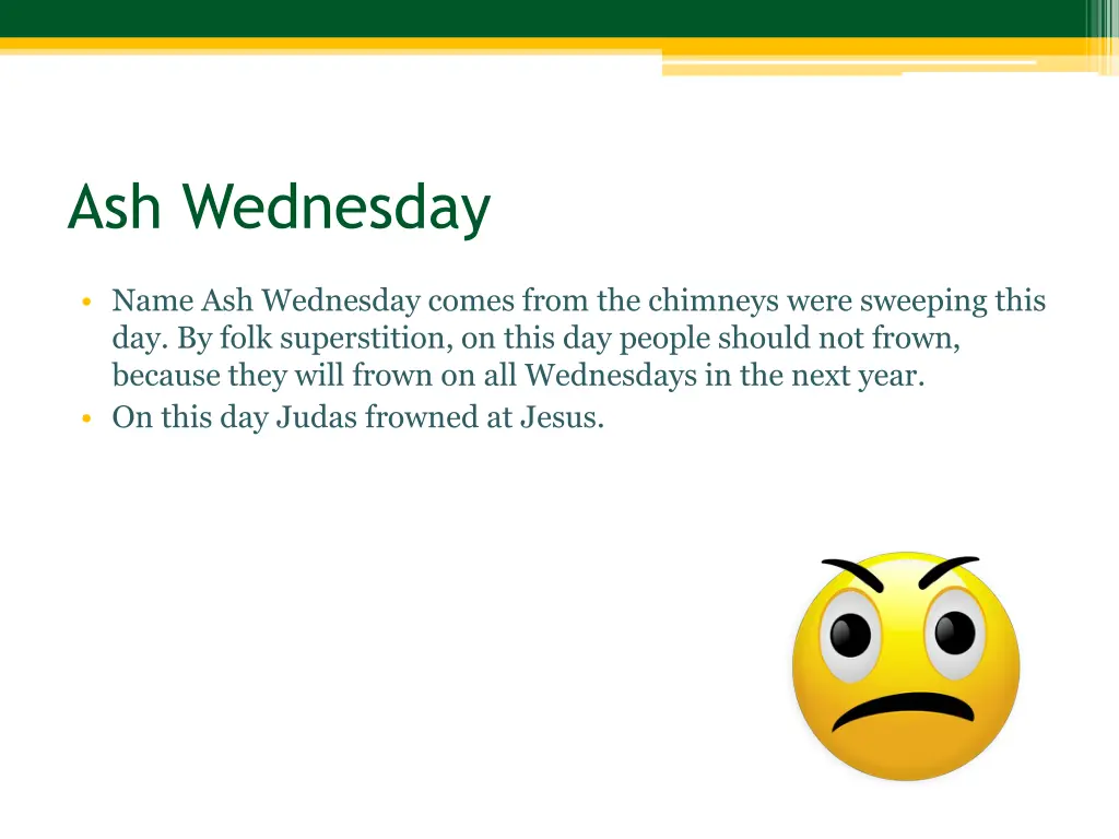 ash wednesday