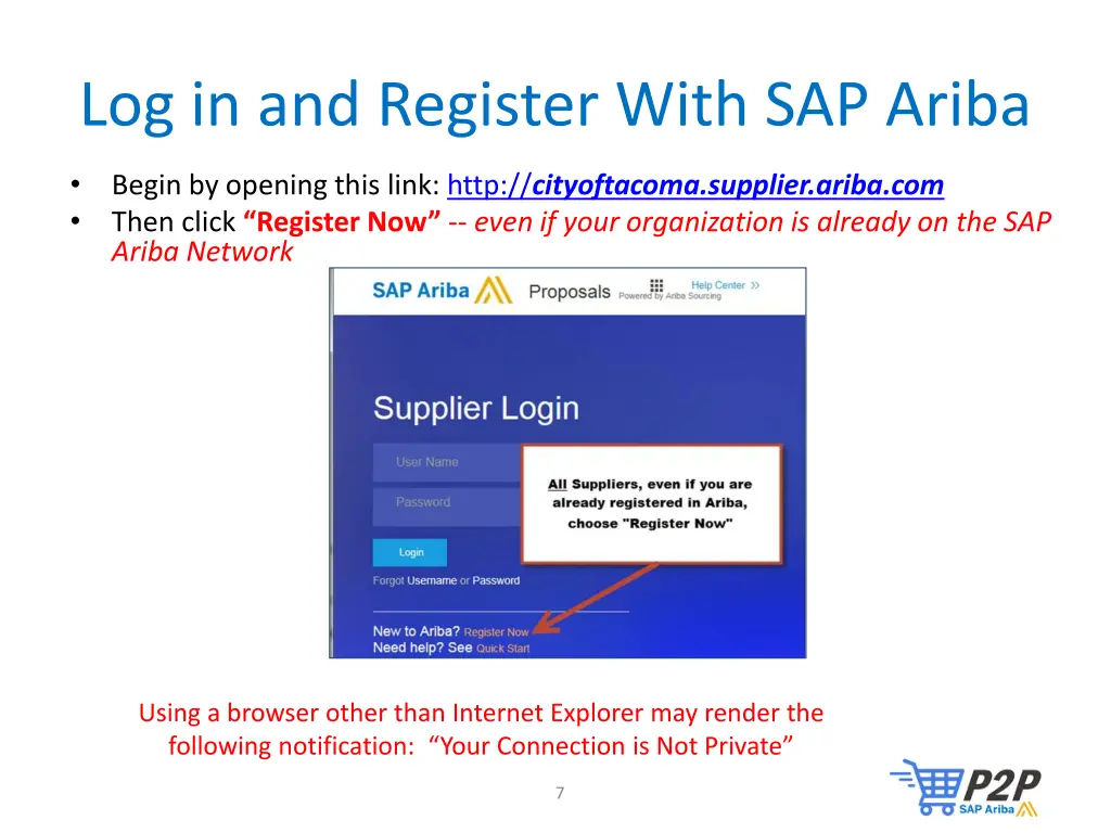 log in and register with sap ariba