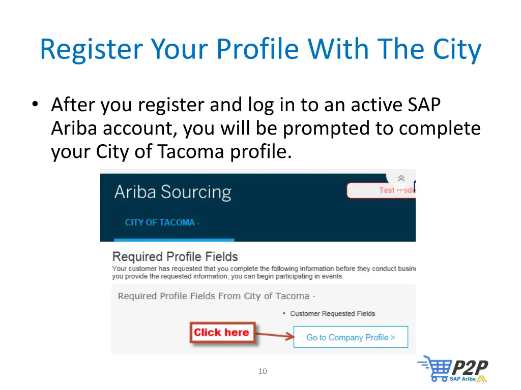 register your profile with the city