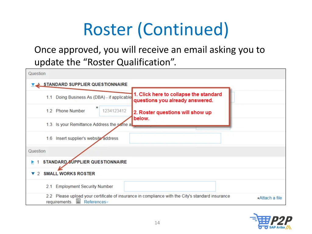 roster continued once approved you will receive