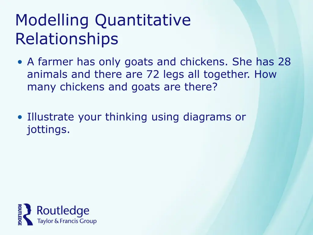 modelling quantitative relationships