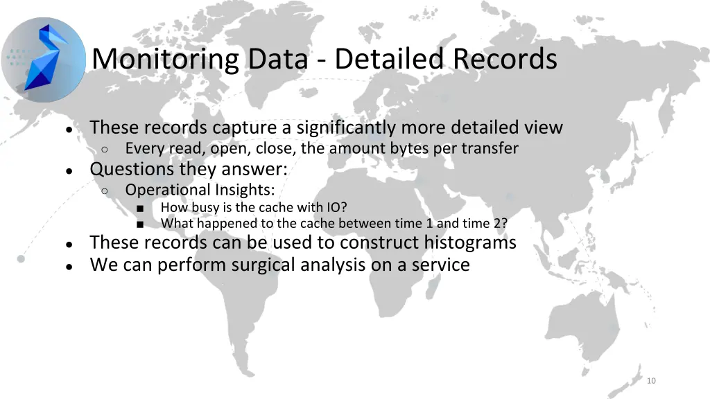 monitoring data detailed records