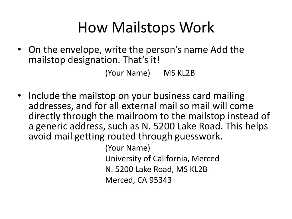 how mailstops work 2