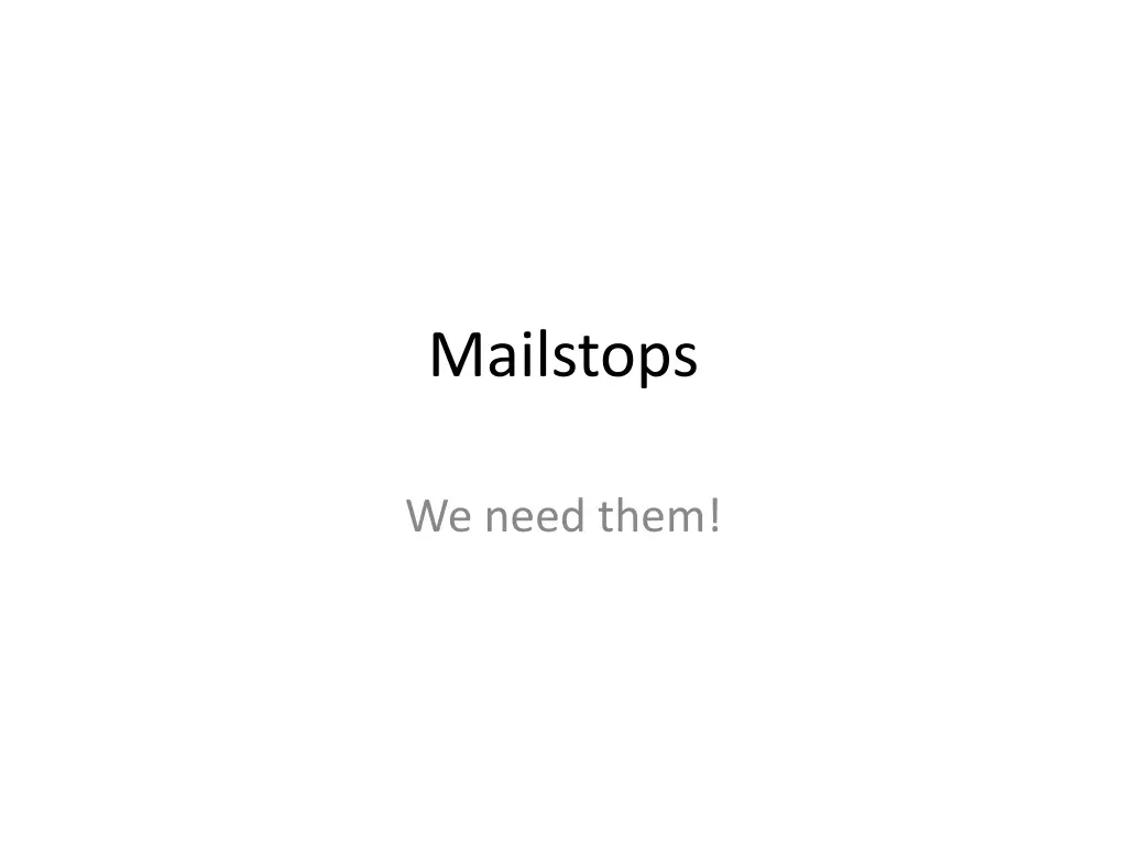 mailstops
