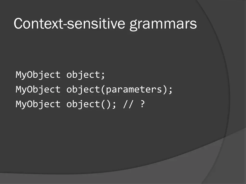 context sensitive grammars 1