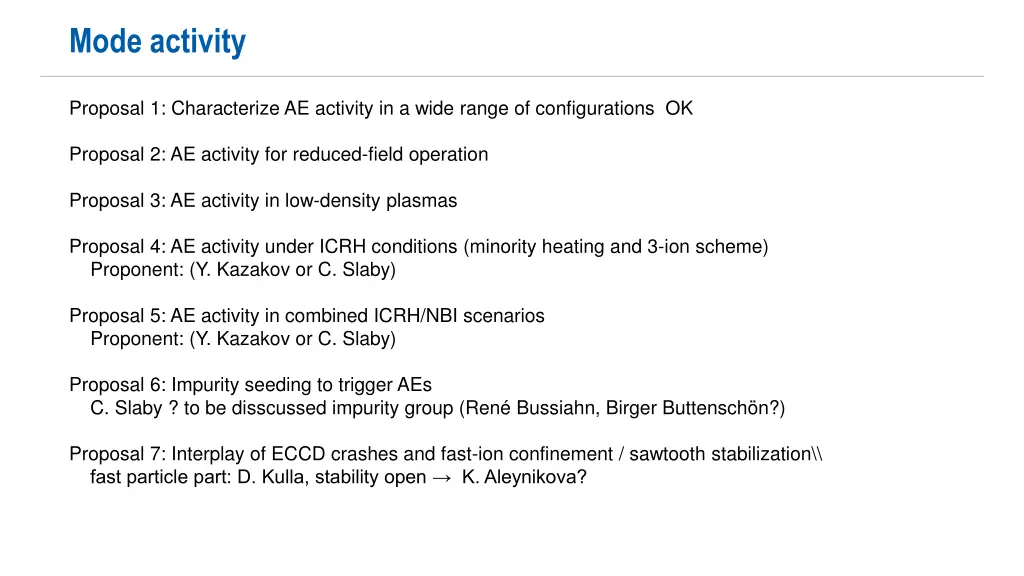 mode activity