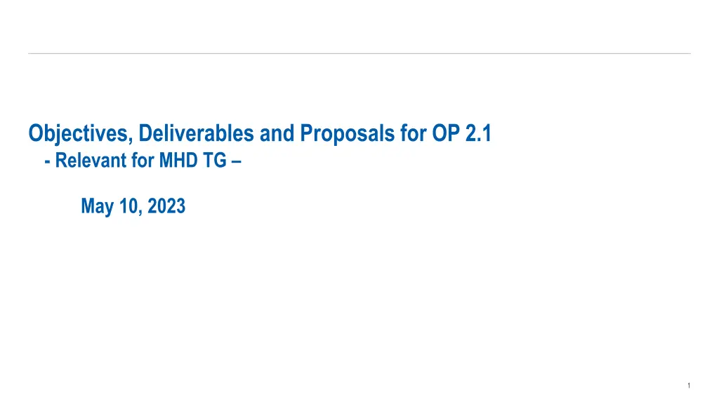 objectives deliverables and proposals