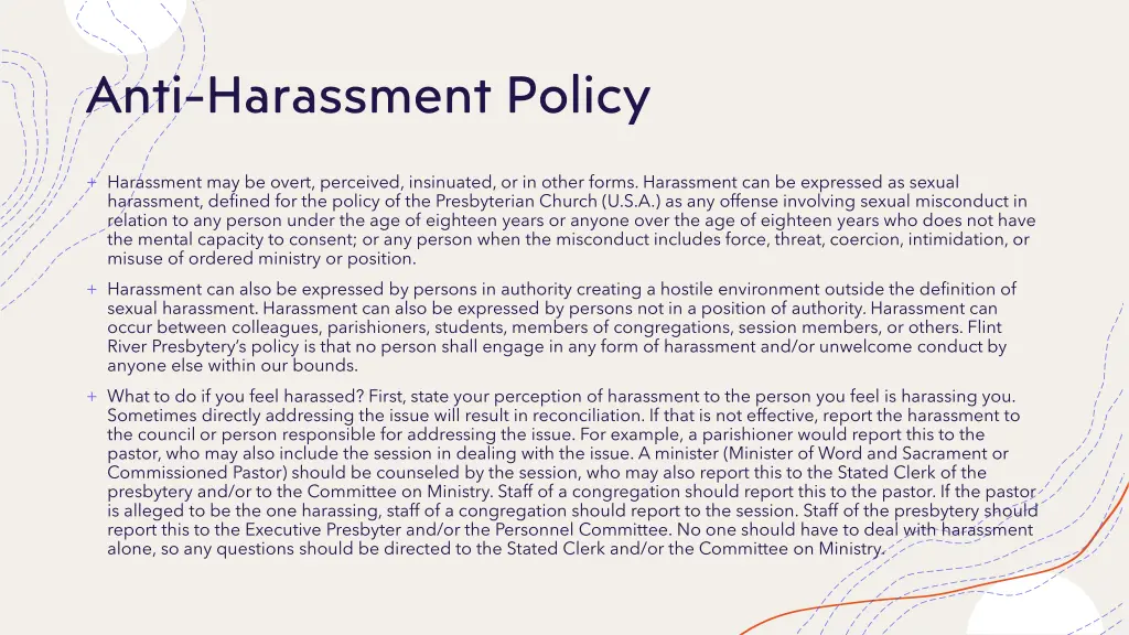 anti harassment policy