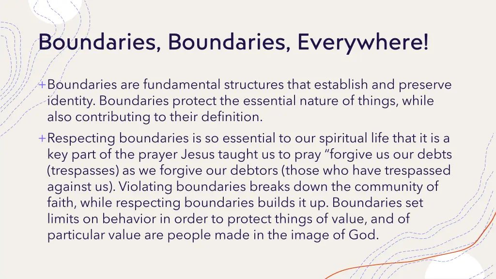 boundaries boundaries everywhere