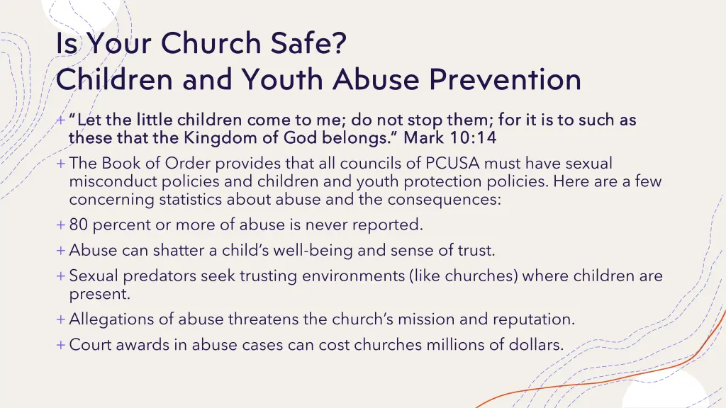 is your church safe children and youth abuse