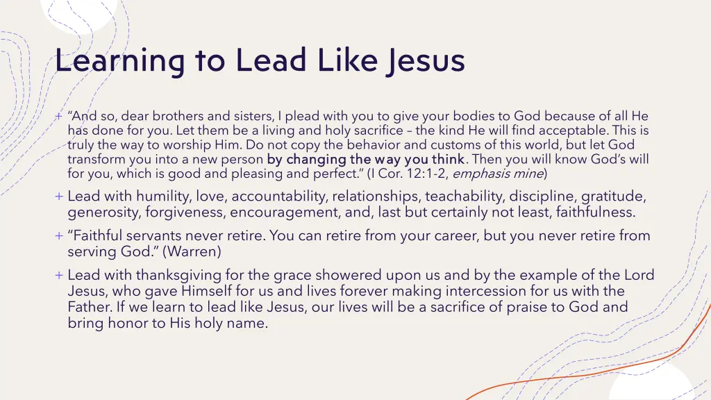 learning to lead like jesus
