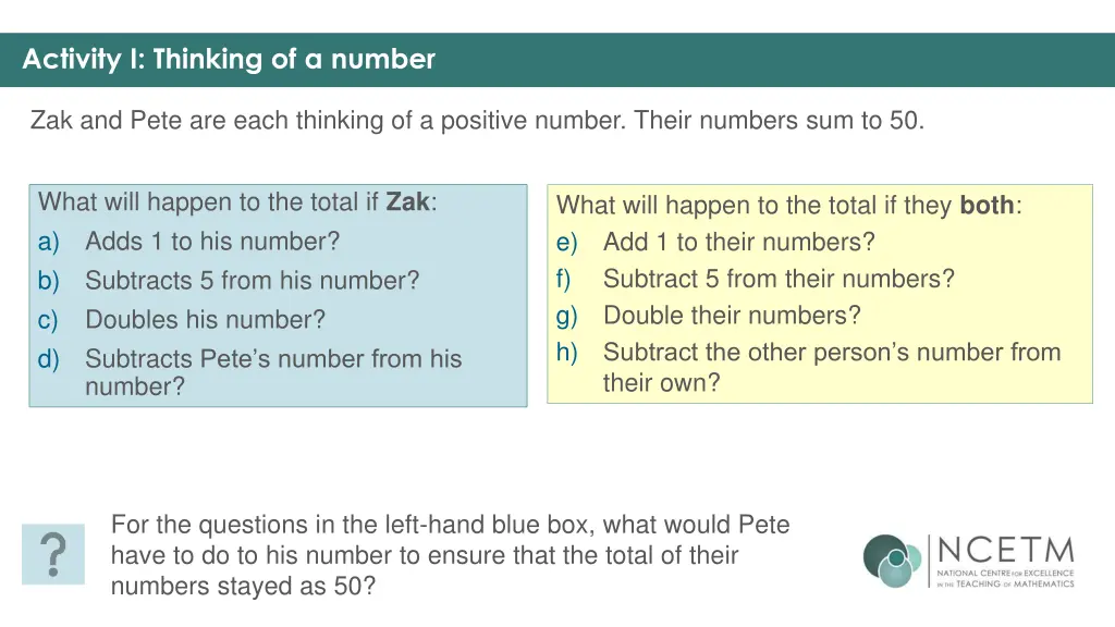 activity i thinking of a number