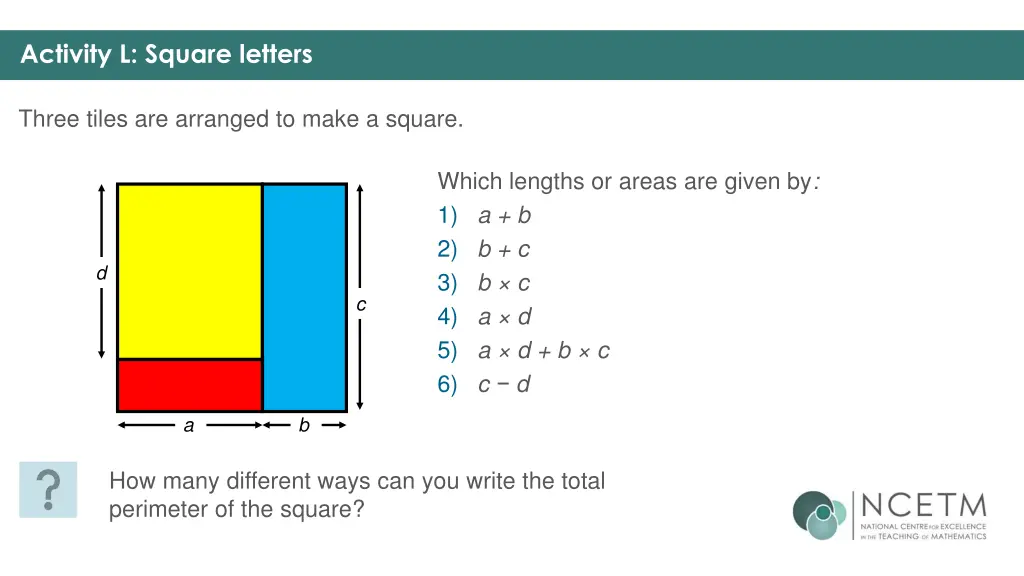 activity l square letters
