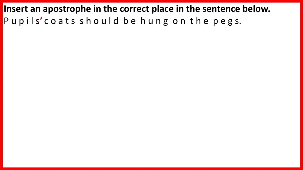 insert an apostrophe in the correct place