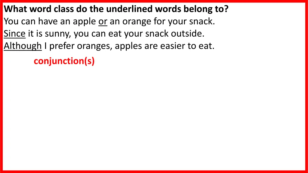 what word class do the underlined words belong